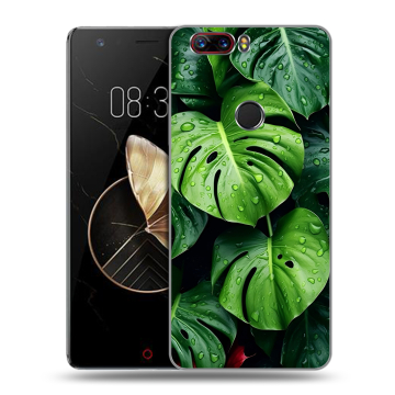 Пластиковый чехол на ZTE Nubia Z17 с принтом Листья Пластиковый чехол на ZTE Nubia Z17 с принтом Листья