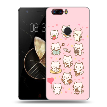 Пластиковый чехол на ZTE Nubia Z17 с принтом Hello Kitty Хелоу Кити