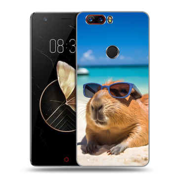 Пластиковый чехол на ZTE Nubia Z17 с принтом Капибара