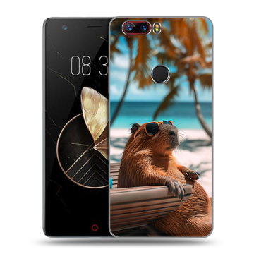 Пластиковый чехол на ZTE Nubia Z17 с принтом Капибара