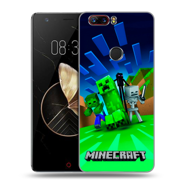 Пластиковый чехол на ZTE Nubia Z17 с принтом Майнкрафт Пластиковый чехол на ZTE Nubia Z17 с принтом Майнкрафт
