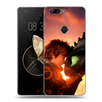 Пластиковый чехол на ZTE Nubia Z17 с принтом Как приручить дракона Пластиковый чехол на ZTE Nubia Z17 с принтом Как приручить дракона