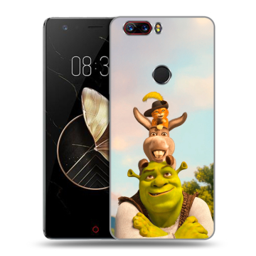 Пластиковый чехол на ZTE Nubia Z17 с принтом Шрек Shrek