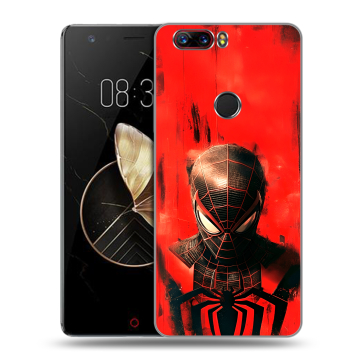 Пластиковый чехол на ZTE Nubia Z17 с принтом человек паук spiderman