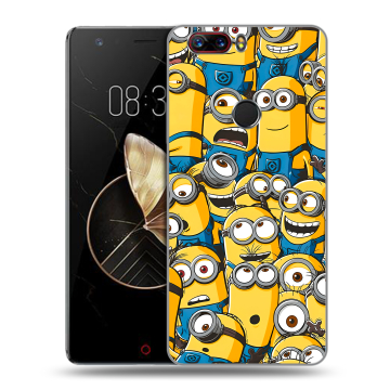 Пластиковый чехол на ZTE Nubia Z17 с принтом Миньоны