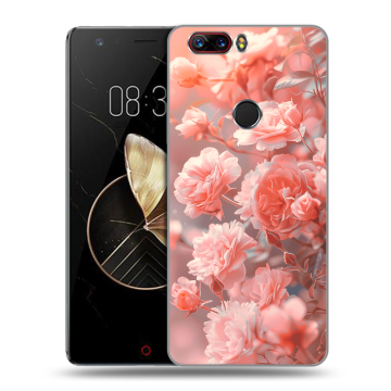 Пластиковый чехол на ZTE Nubia Z17 с принтом Розы цветы