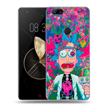 Пластиковый чехол на ZTE Nubia Z17 с принтом Рик и Морти Rick Morty