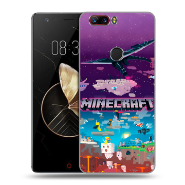 Пластиковый чехол на ZTE Nubia Z17 с принтом Майнкрафт Minecraft