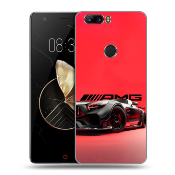 Пластиковый чехол на ZTE Nubia Z17 с принтом Мерседес Mercedes AMG