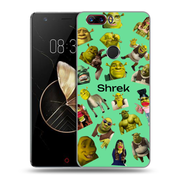 Пластиковый чехол на ZTE Nubia Z17 с принтом Шрек Shrek