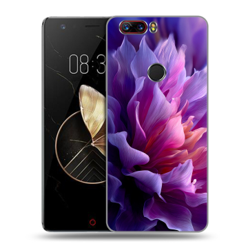 Пластиковый чехол на ZTE Nubia Z17 с принтом женский цветы