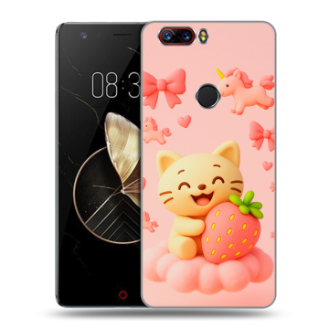 Пластиковый чехол на ZTE Nubia Z17 с принтом для девочек