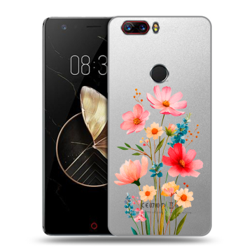 Пластиковый чехол на ZTE Nubia Z17 с принтом Цветы