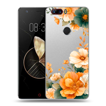 Пластиковый чехол на ZTE Nubia Z17 с принтом Цветы принт