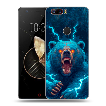 Пластиковый чехол на ZTE Nubia Z17 с принтом Медведь