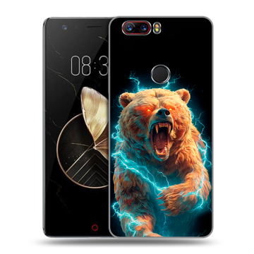 Пластиковый чехол на ZTE Nubia Z17 с принтом Медведь
