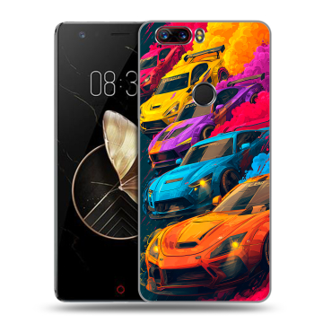 Пластиковый чехол на ZTE Nubia Z17 с принтом Тачки