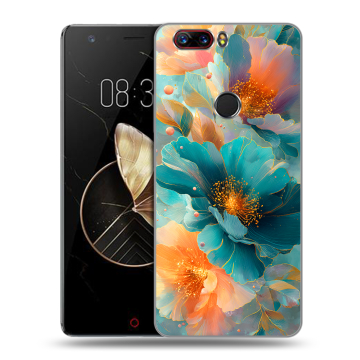 Пластиковый чехол на ZTE Nubia Z17 с принтом Цветы