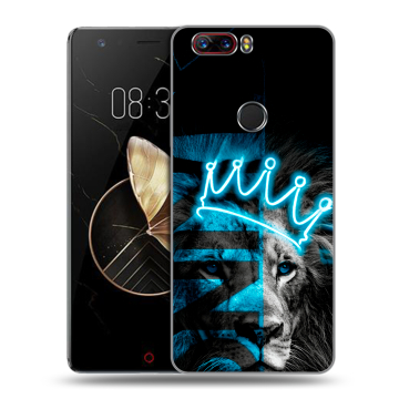 Пластиковый чехол на ZTE Nubia Z17 с принтом Король лев