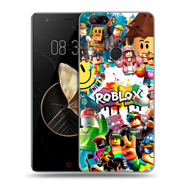 Пластиковый чехол на ZTE Nubia Z17 с принтом Roblox Роблокс Пластиковый чехол на ZTE Nubia Z17 с принтом Roblox Роблокс