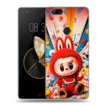 Пластиковый чехол на ZTE Nubia Z17 с принтом Labubu Лабубу