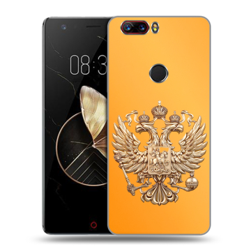 Пластиковый чехол на ZTE Nubia Z17 с принтом Герб Флаг России