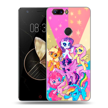 Пластиковый чехол на ZTE Nubia Z17 с принтом My little pony Дружба чудо