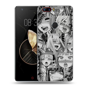 Пластиковый чехол на ZTE Nubia Z17 с принтом Ahegao Ахегао Аниме