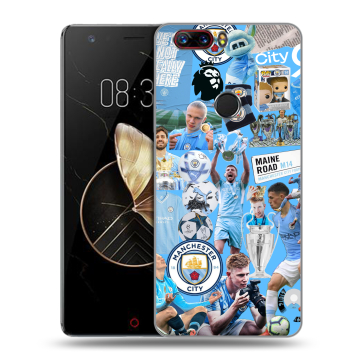 Пластиковый чехол на ZTE Nubia Z17 с принтом Man City Манчестер Сити