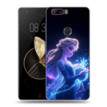 Пластиковый чехол на ZTE Nubia Z17 с принтом Холодное сердце Frozen