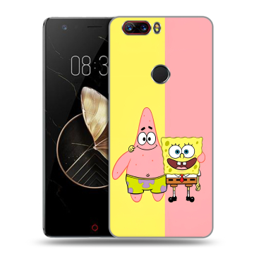 Пластиковый чехол на ZTE Nubia Z17 с принтом Спанч боб Спанчбоб