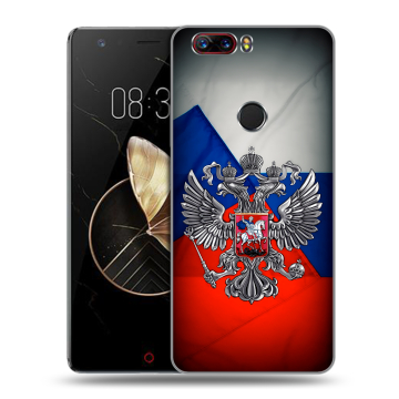 Пластиковый чехол на ZTE Nubia Z17 с принтом Флаг России