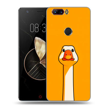 Пластиковый чехол на ZTE Nubia Z17 с принтом Смешная утка