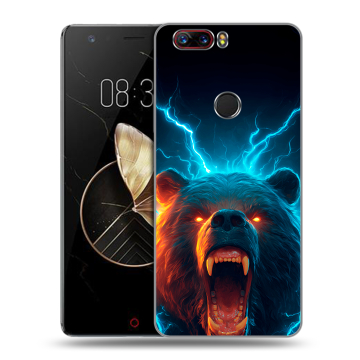Пластиковый чехол на ZTE Nubia Z17 с принтом Медведь