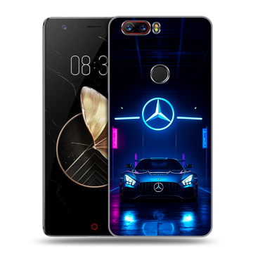 Пластиковый чехол на ZTE Nubia Z17 с принтом Mercedes Мерседес