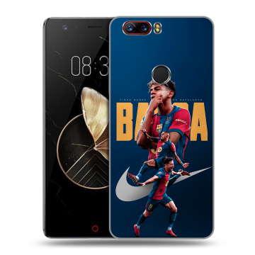 Пластиковый чехол на ZTE Nubia Z17 с принтом Барселона Barca Yamal 
