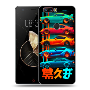Пластиковый чехол на ZTE Nubia Z17 с принтом машины тачки