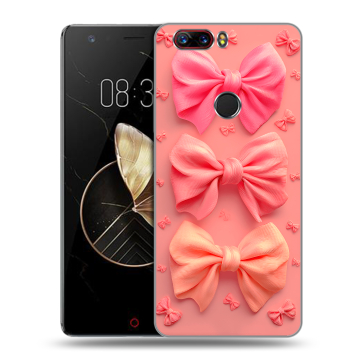 Пластиковый чехол на ZTE Nubia Z17 с принтом Розовые бантики Пластиковый чехол на ZTE Nubia Z17 с принтом Розовые бантики