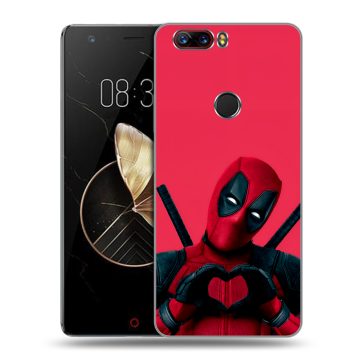 Пластиковый чехол на ZTE Nubia Z17 с принтом Дедпул Deadpool Пластиковый чехол на ZTE Nubia Z17 с принтом Дедпул Deadpool