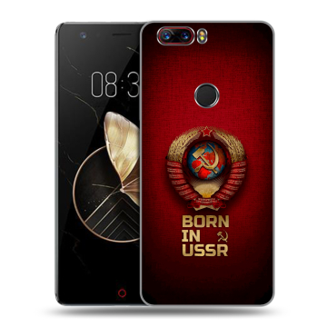 Пластиковый чехол на ZTE Nubia Z17 с принтом Флаг Герб СССР