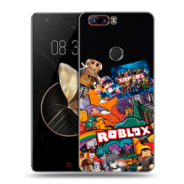 Пластиковый чехол на ZTE Nubia Z17 с принтом Roblox Роблокс