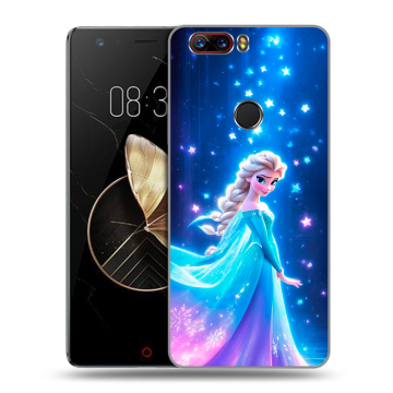 Пластиковый чехол на ZTE Nubia Z17 с принтом Холодное сердце Frozen