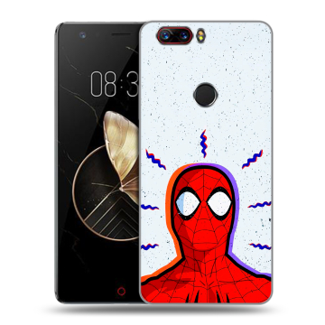 Пластиковый чехол на ZTE Nubia Z17 с принтом Spiderman Человек паук