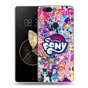 Пластиковый чехол на ZTE Nubia Z17 с принтом My little pony Дружба чудо