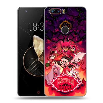 Пластиковый чехол на ZTE Nubia Z17 с принтом Hazbin Hotel Отель Хазбин