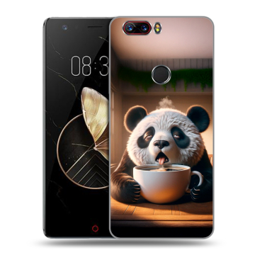 Пластиковый чехол на ZTE Nubia Z17 с принтом смешная панда Пластиковый чехол на ZTE Nubia Z17 с принтом смешная панда