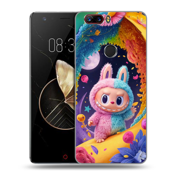 Пластиковый чехол на ZTE Nubia Z17 с принтом Labubu Лабубу Пластиковый чехол на ZTE Nubia Z17 с принтом Labubu Лабубу