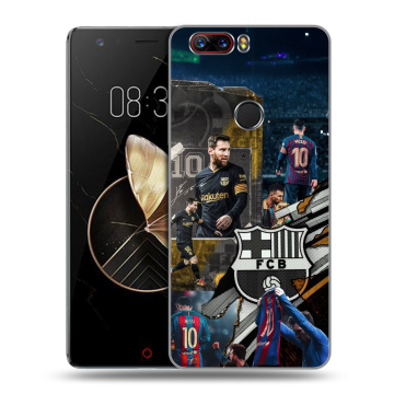 Пластиковый чехол на ZTE Nubia Z17 с принтом Messi Barcelona