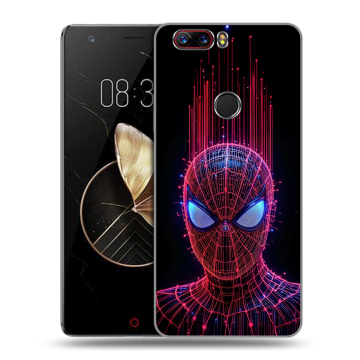 Пластиковый чехол на ZTE Nubia Z17 с принтом Spiderman Человек паук