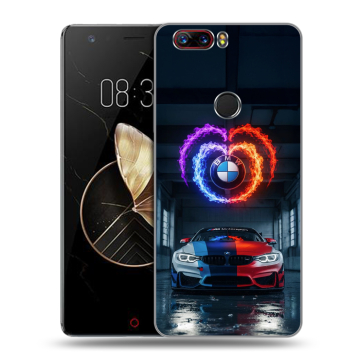 Пластиковый чехол на ZTE Nubia Z17 с принтом BMW БМВ